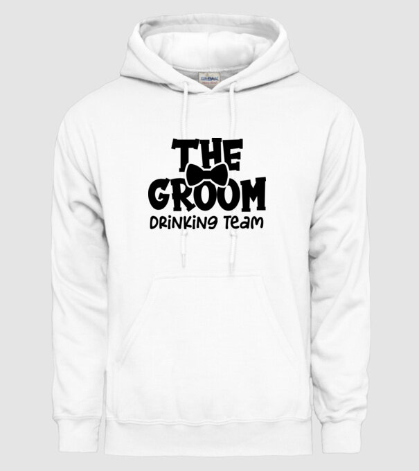 The Groom model alb pe tricou