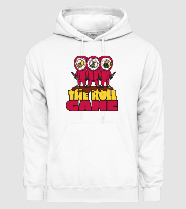 the roll game squid game model alb pe tricou