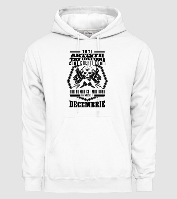 Toți artiștii tatuatori sunt creați egali decembrie model alb pe tricou