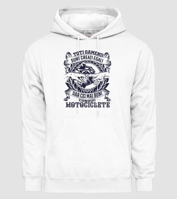 toți oamenii sunt creați egali, dar cei mai buni conduc motociclete model alb pe tricou
