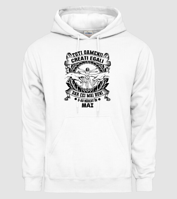 Toți oamenii sunt creați egali, dar cei mai buni s-au născut în mai model alb pe tricou