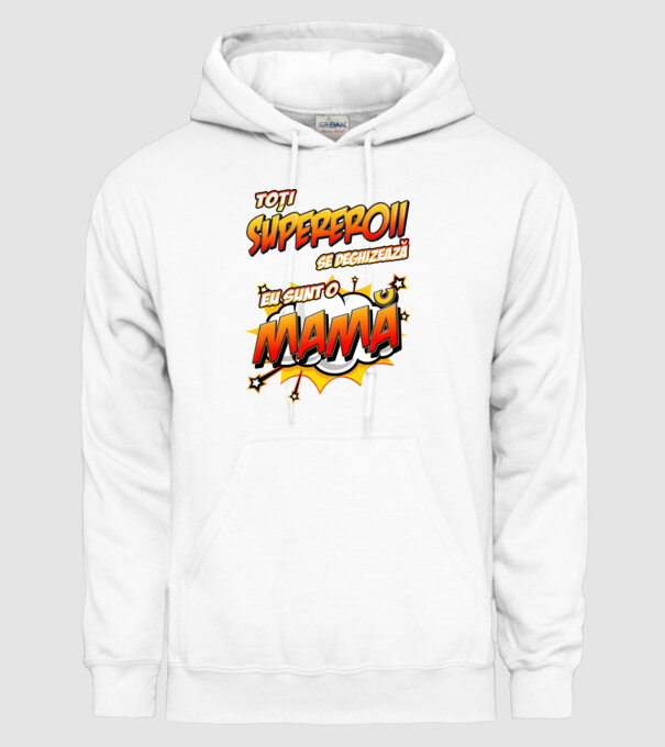Toți supereroii se deghizează, eu sunt o mamă model alb pe tricou