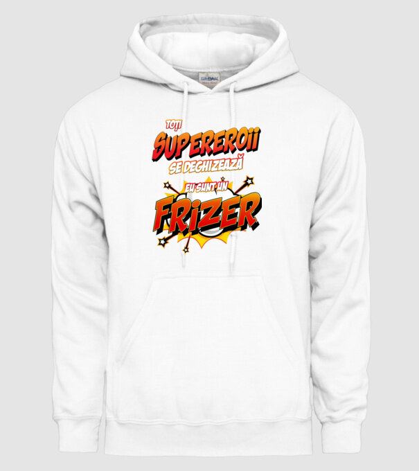 toți supereroii se deghizează, eu sunt un frizer/coafor model alb pe tricou