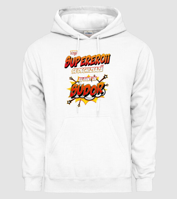Toți supereroii se deghizează, eu sunt un sudor model alb pe tricou