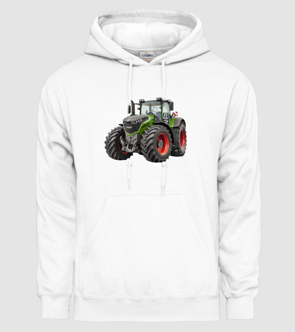 TRACTOR model alb pe tricou