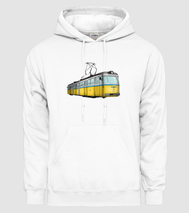 Trenuri model alb pe tricou