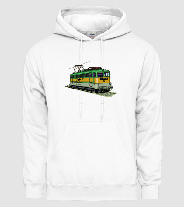 Trenuri model alb pe tricou