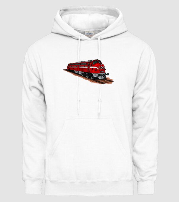 Trenuri model alb pe tricou