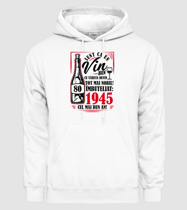 Un Vin Bun 1945 - Alb model alb pe tricou