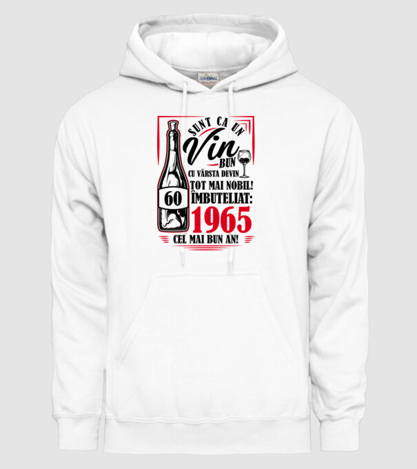 Un Vin Bun 1965 - Alb model alb pe tricou