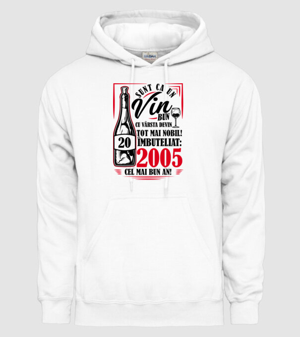 Un Vin Bun 2005 - Alb model alb pe tricou
