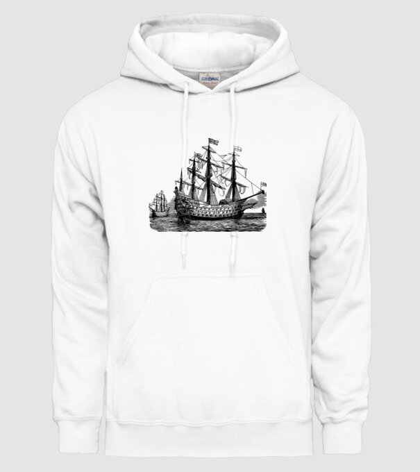 Vapoare model alb pe tricou