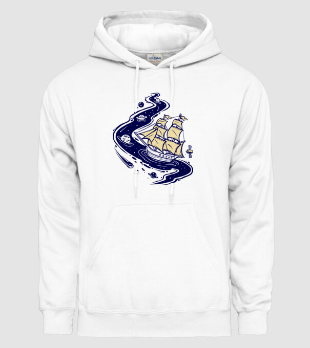 Vapoare model alb pe tricou