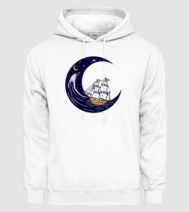 Vapoare model alb pe tricou