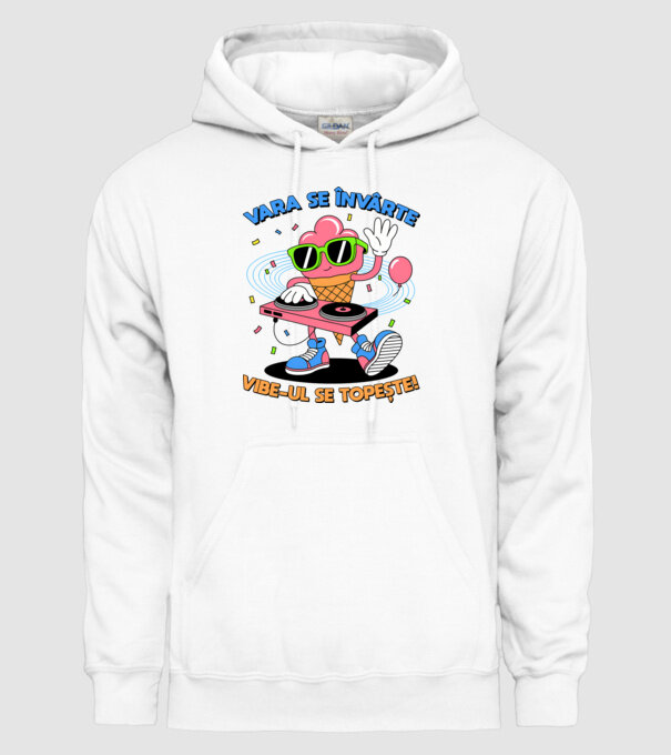 Vara se învârte model alb pe tricou