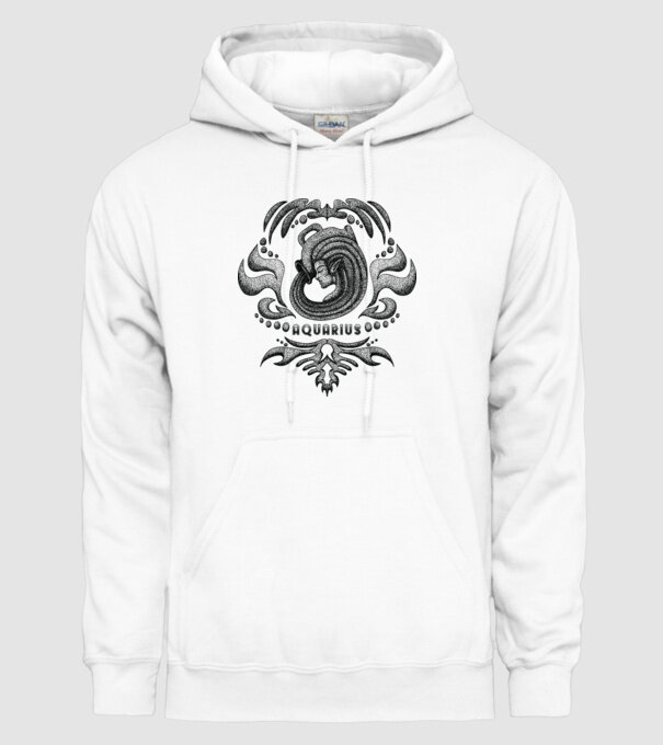 Vintage zodiac aquarius model alb pe tricou