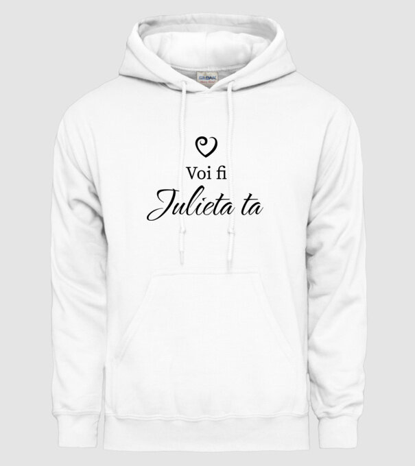 Voi fi Julieta ta model alb pe tricou
