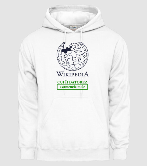 Wikipedia: cui îi datorez examenele mele model alb pe tricou