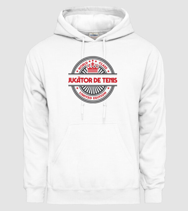 jucător de tenis model alb pe tricou