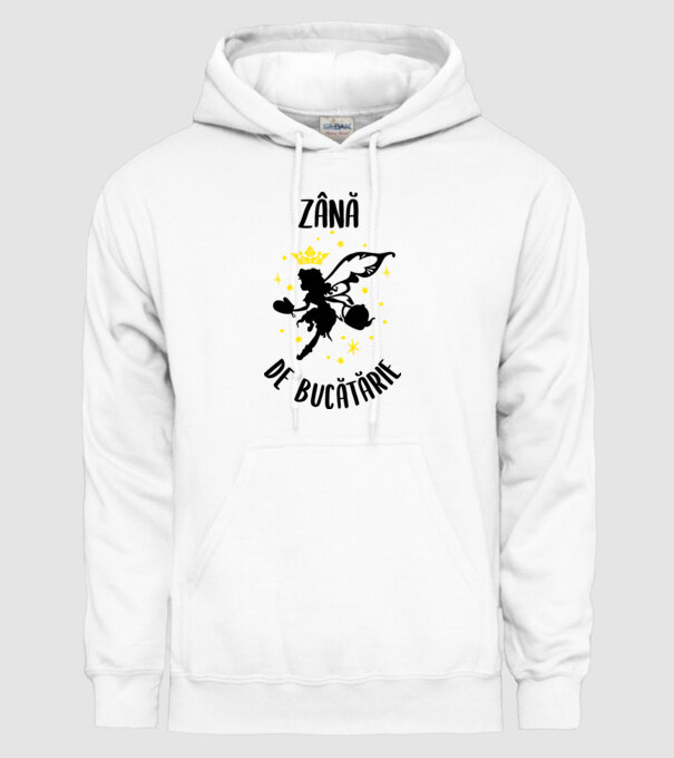 zână de bucătărie model alb pe tricou