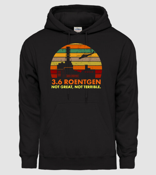3.6 roentgen model negru pe tricou