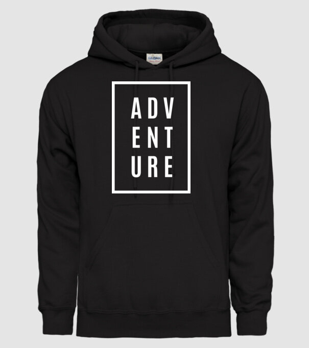 ADVENTURE model negru pe tricou