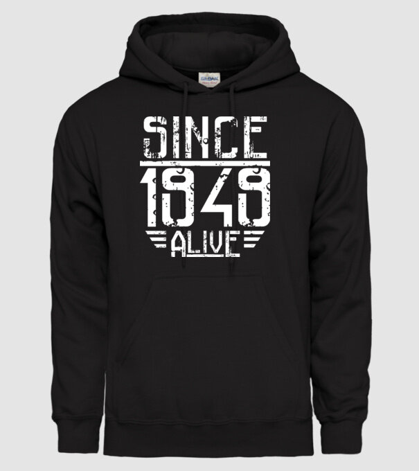 Alive since 1949 model negru pe tricou