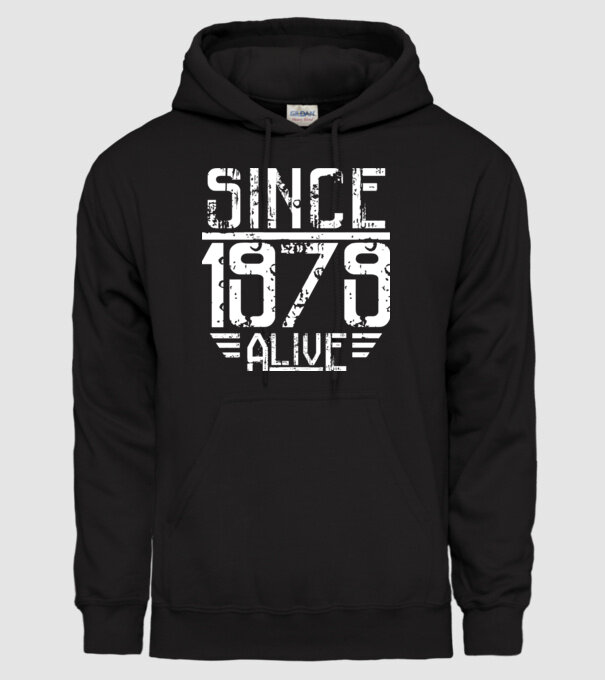 Alive since 1979 model negru pe tricou
