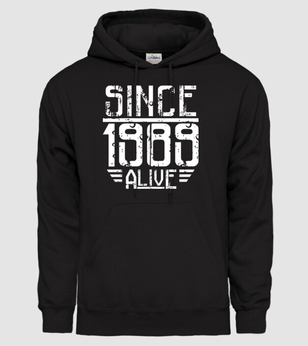 Alive since 1989 model negru pe tricou