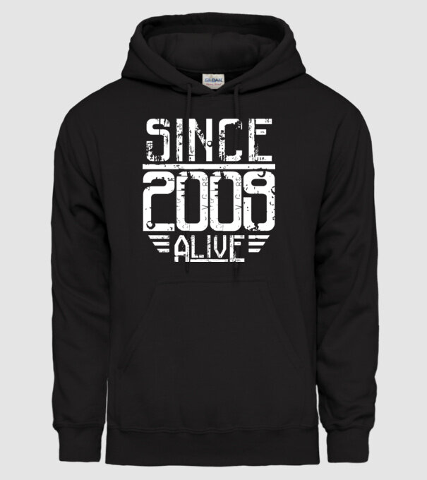 Alive since 2009 model negru pe tricou