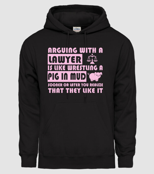 Arguing with a lawyer model negru pe tricou