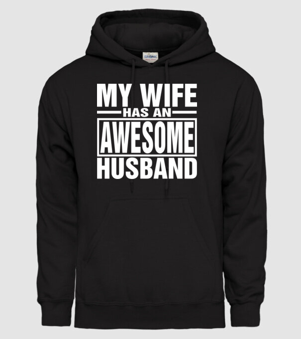 Awesome husband model negru pe tricou