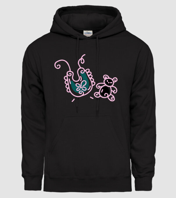 Bebe model negru pe tricou
