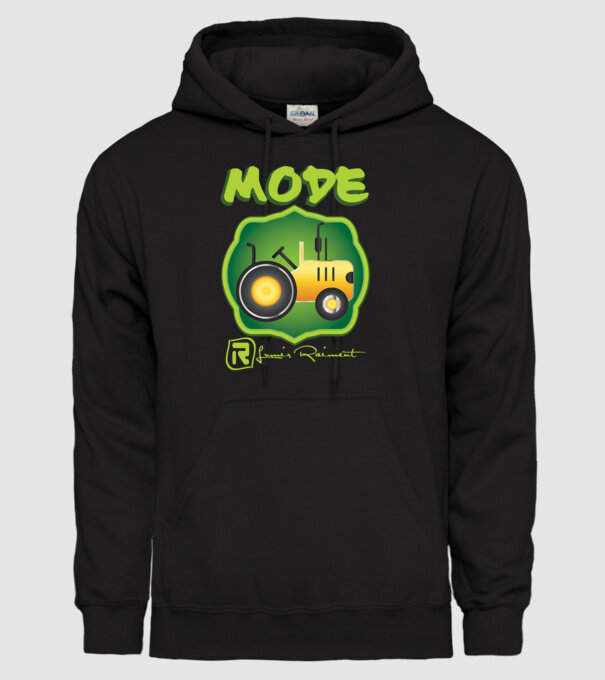 Baby tractor model negru pe tricou