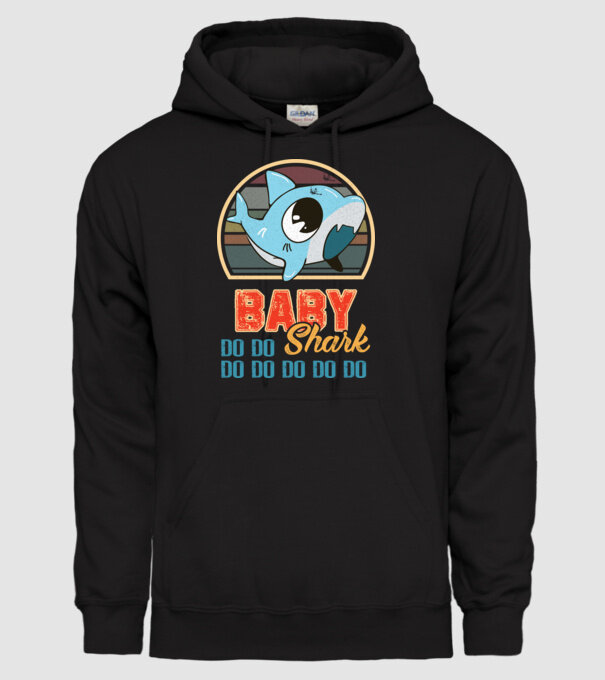 BabyBOY shark model negru pe tricou
