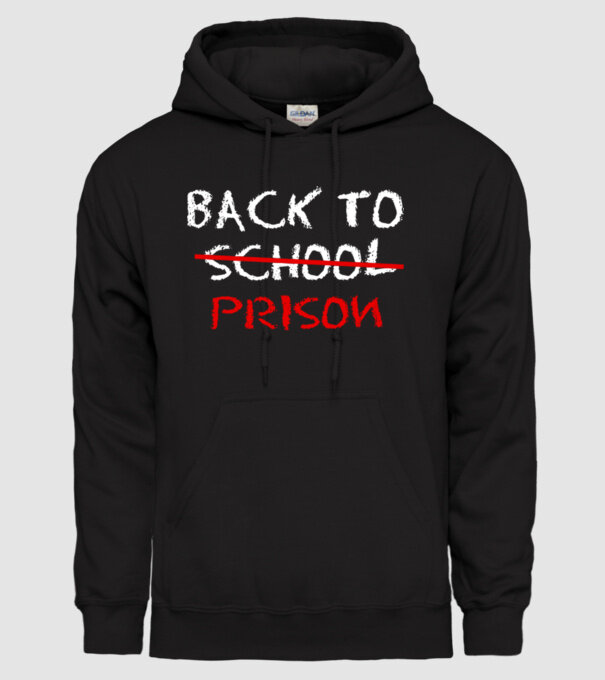 Back to prison - școală model negru pe tricou