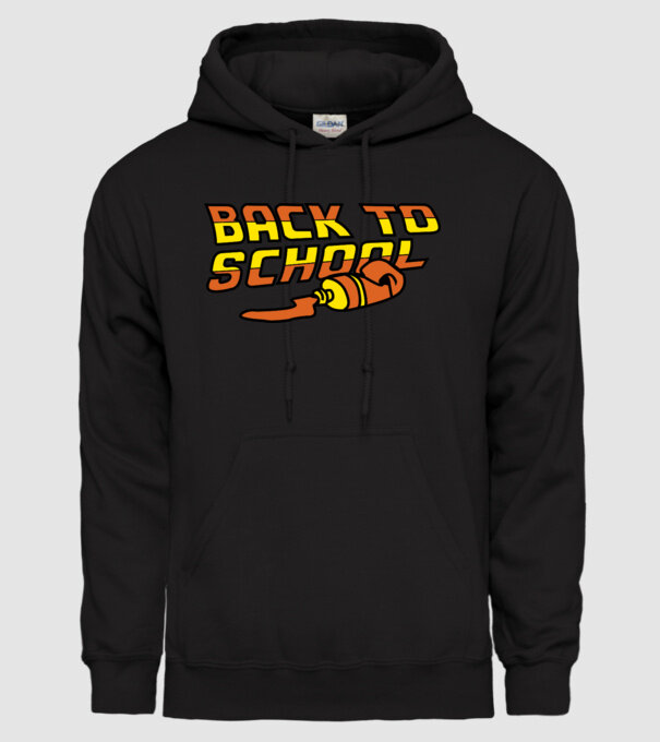 Back to school model negru pe tricou