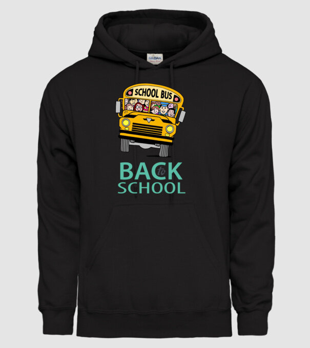 Back to school bus model negru pe tricou