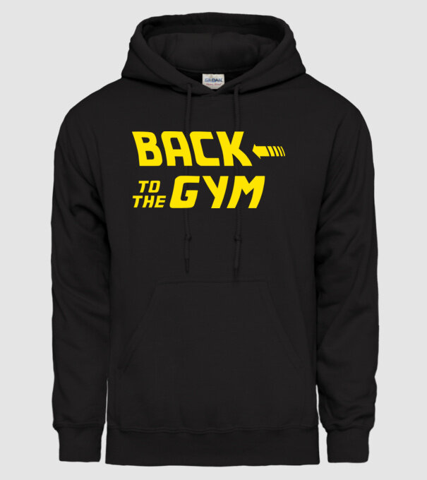 Back to the gym model negru pe tricou
