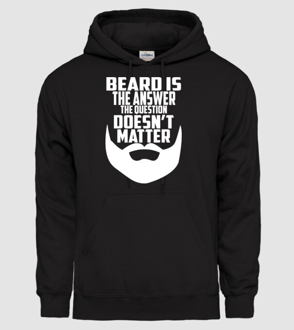 Beard is the answer model negru pe tricou