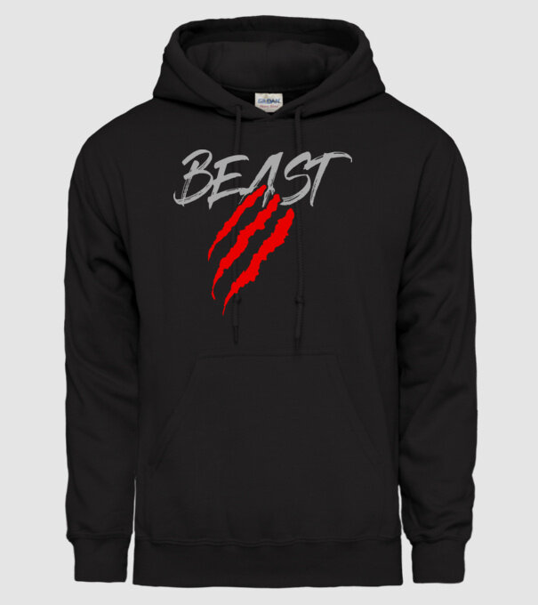 Beast model negru pe tricou