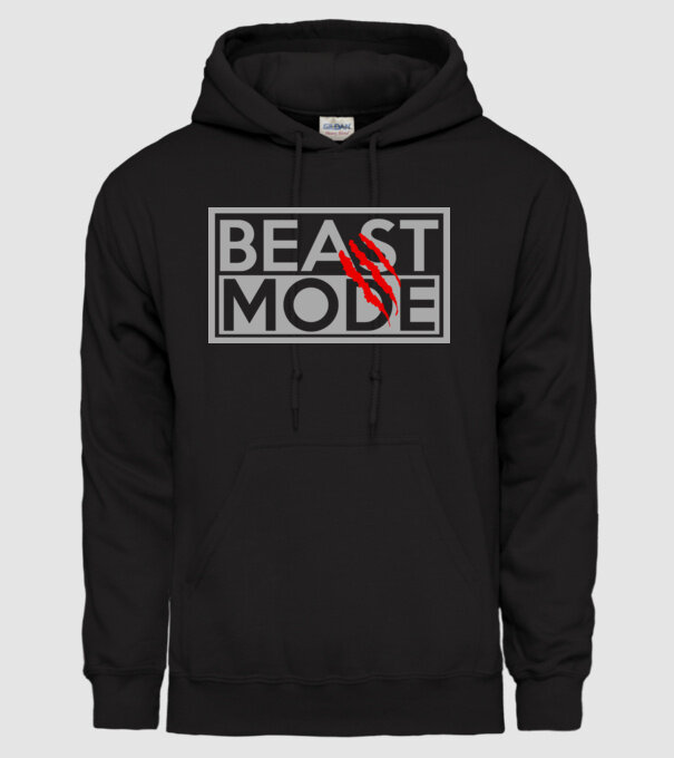 Beast mode model negru pe tricou