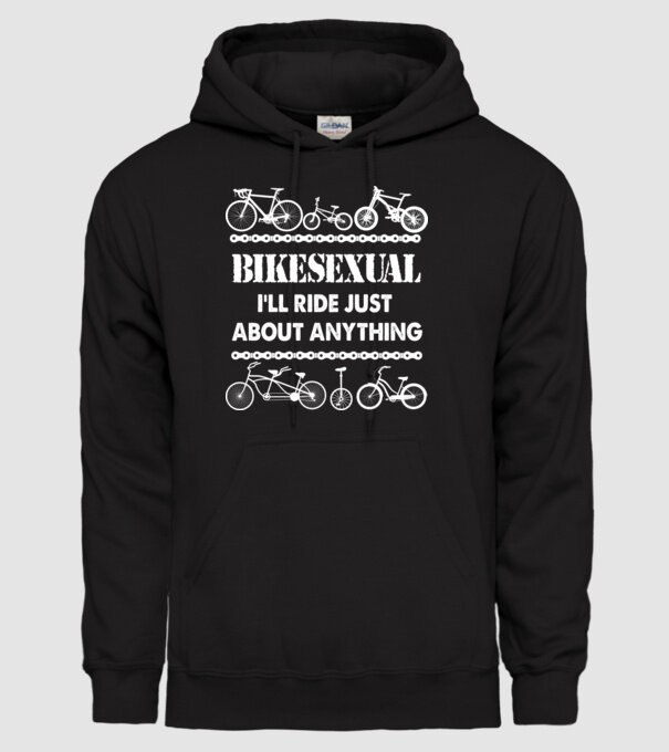 Bikesexual white model negru pe tricou