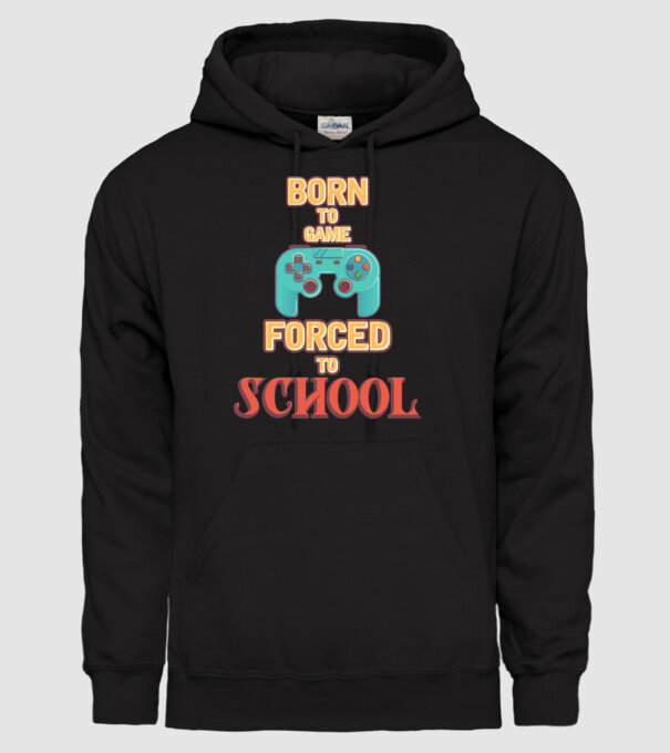 Born to game model negru pe tricou