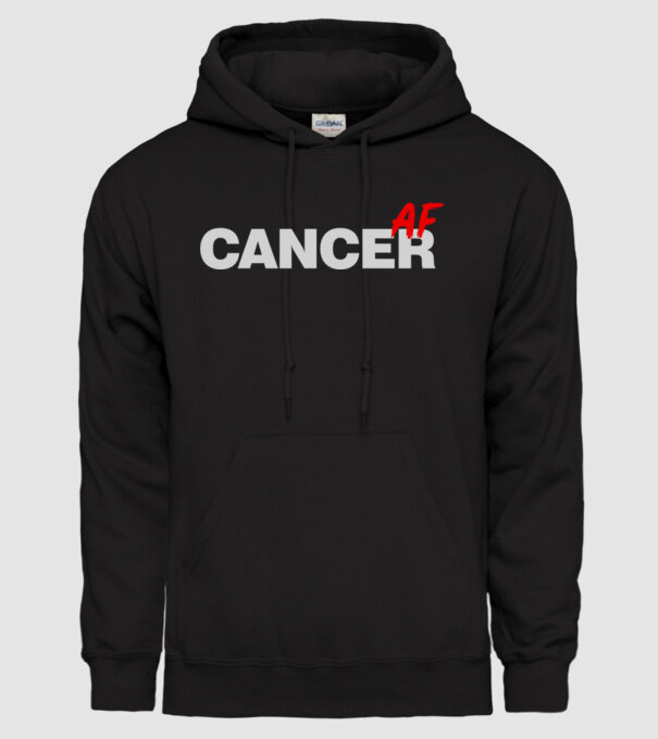 CANCER as fuck model negru pe tricou