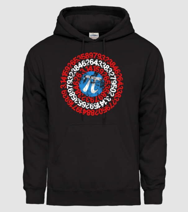 Captain PI model negru pe tricou