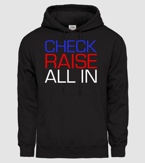 Check Raise model negru pe tricou