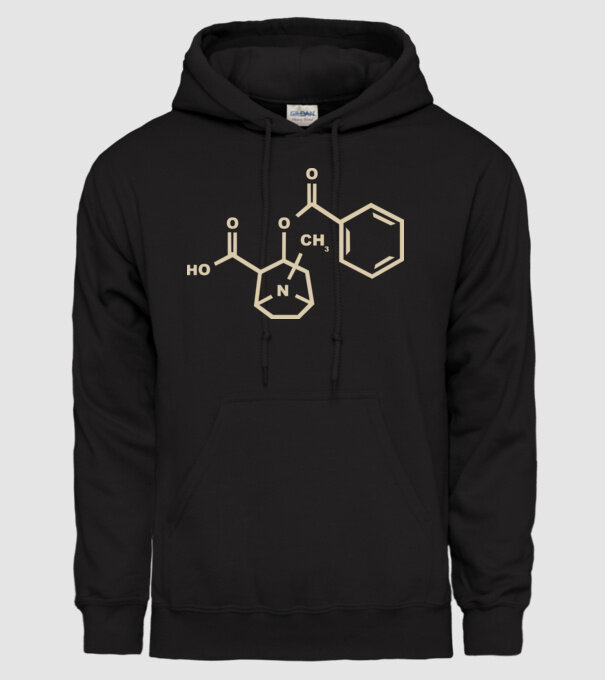 Cocaine model negru pe tricou