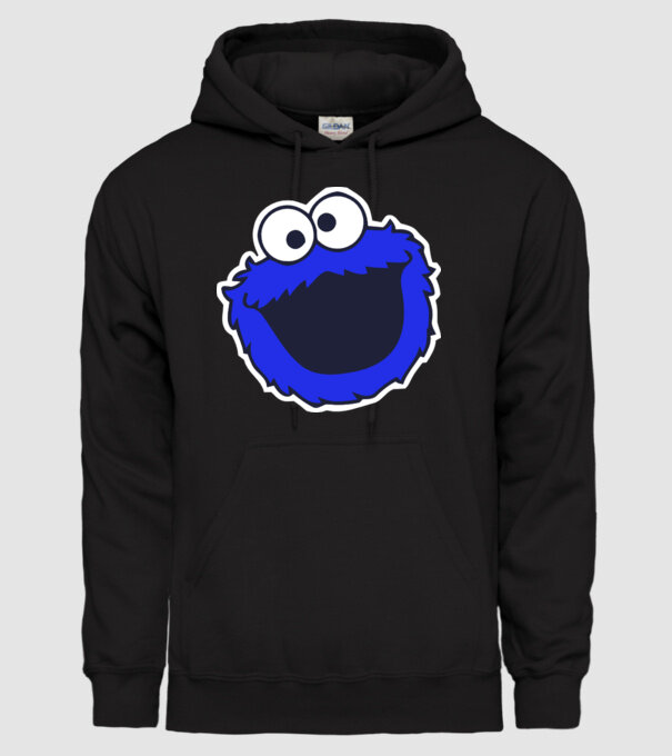 Cookie Monster Face model negru pe tricou