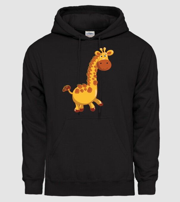 Cute giraffe model negru pe tricou